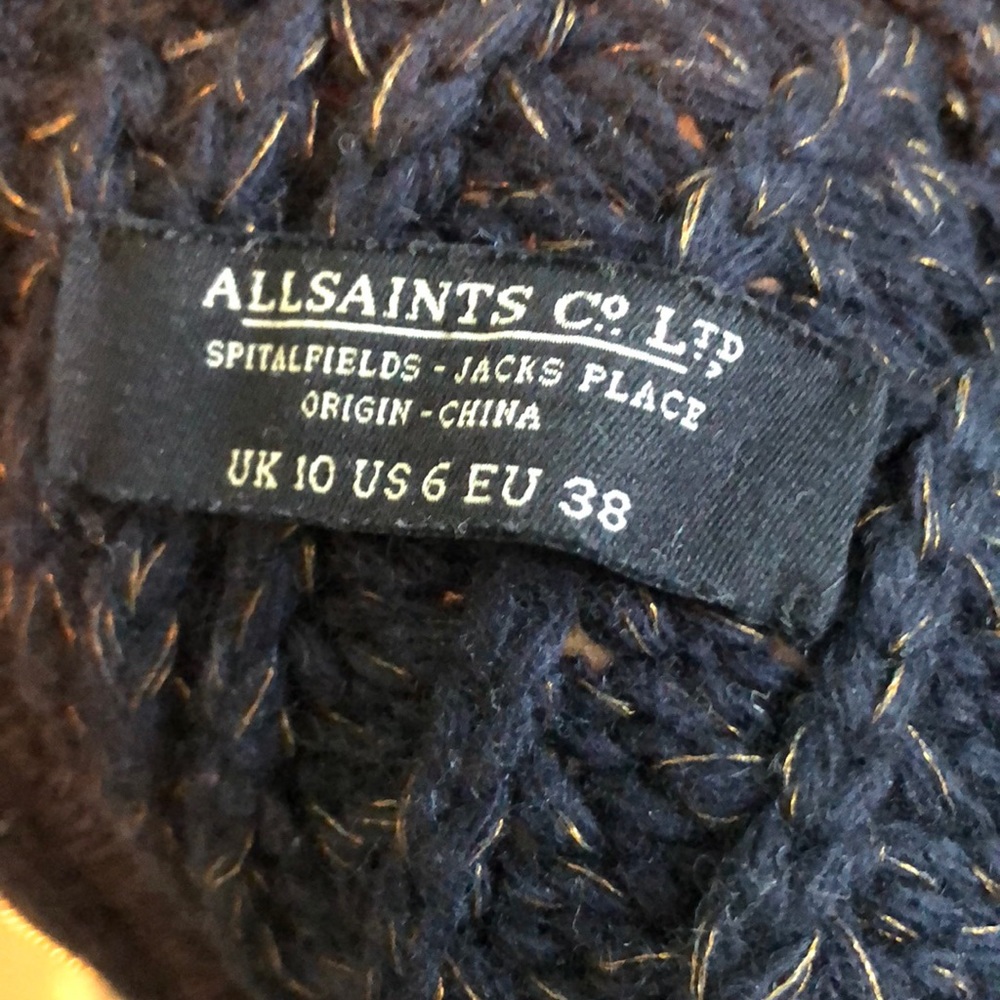 All Saints Navy Sweater